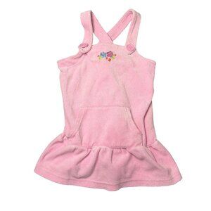 Children’s Place 3T Pink Terry Jumper Dress Cute Floral Hibiscus Casual Everyday